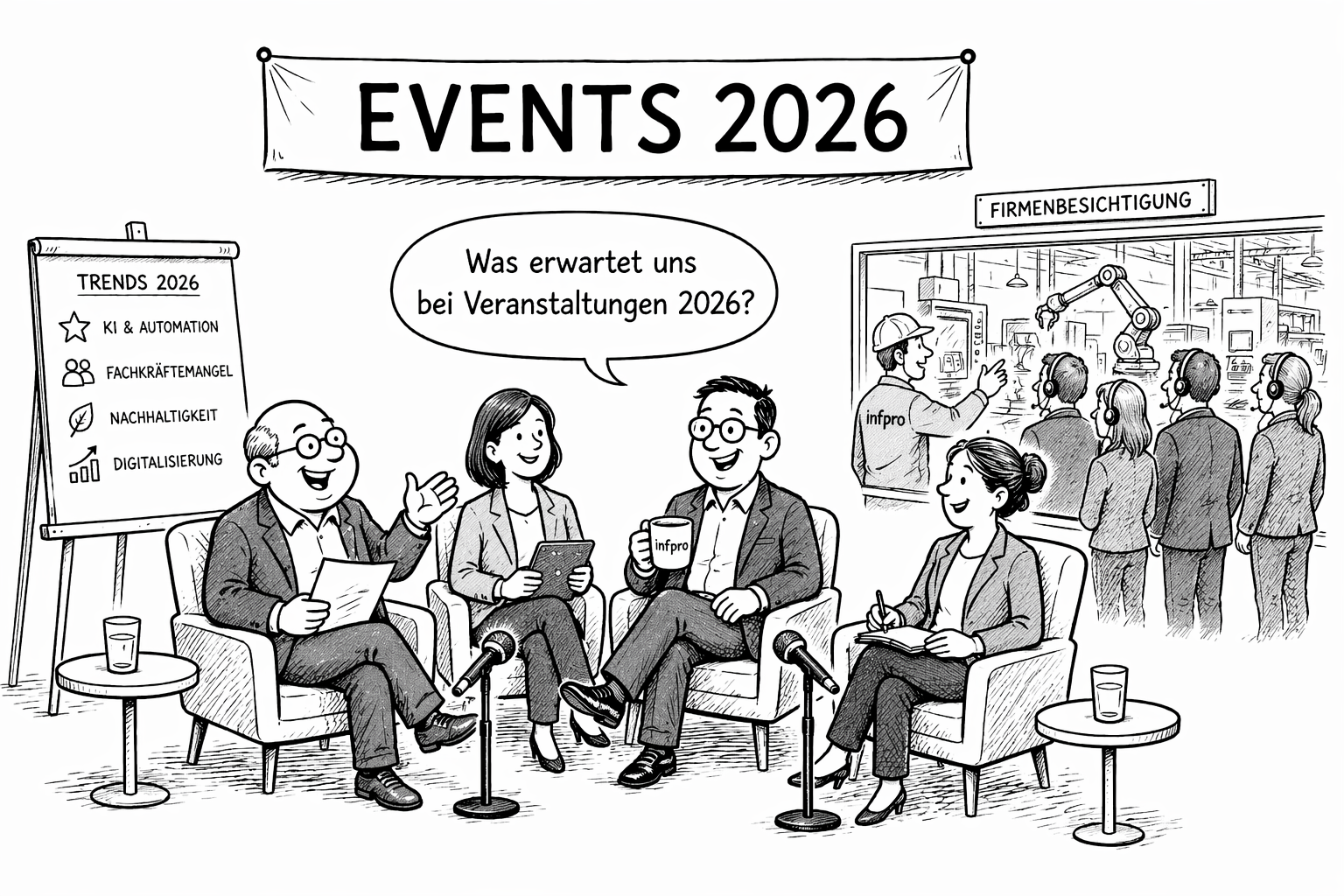Illustration zu den infpro Events 2026