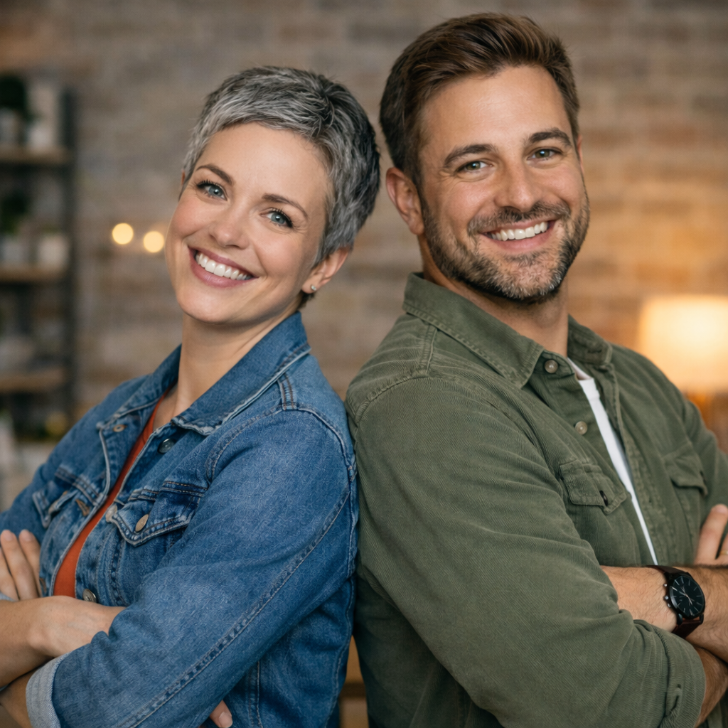 Podcast-Hosts Silvia Heist und Paul Werfel