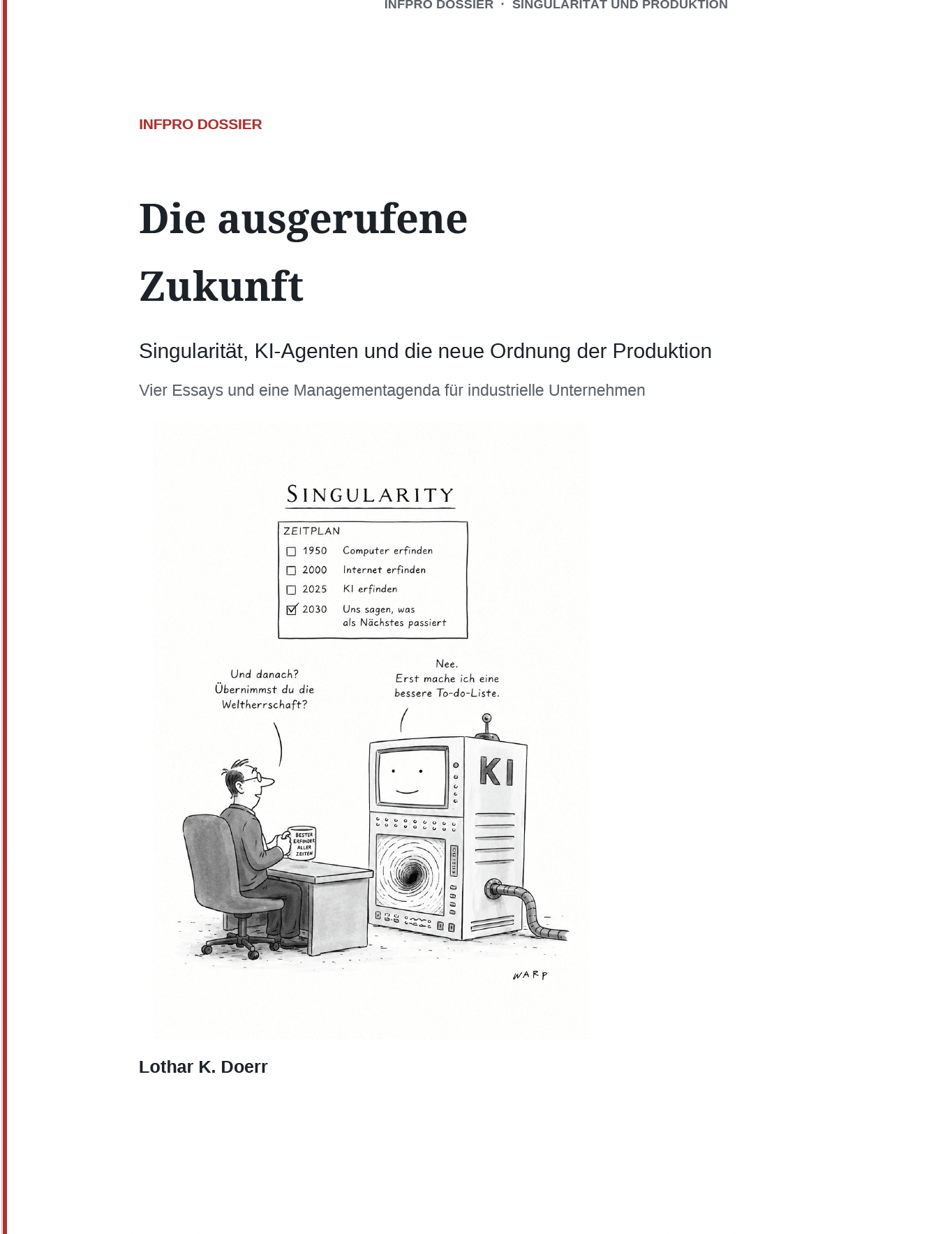 Titelbild des Dossiers Die ausgerufene Zukunft