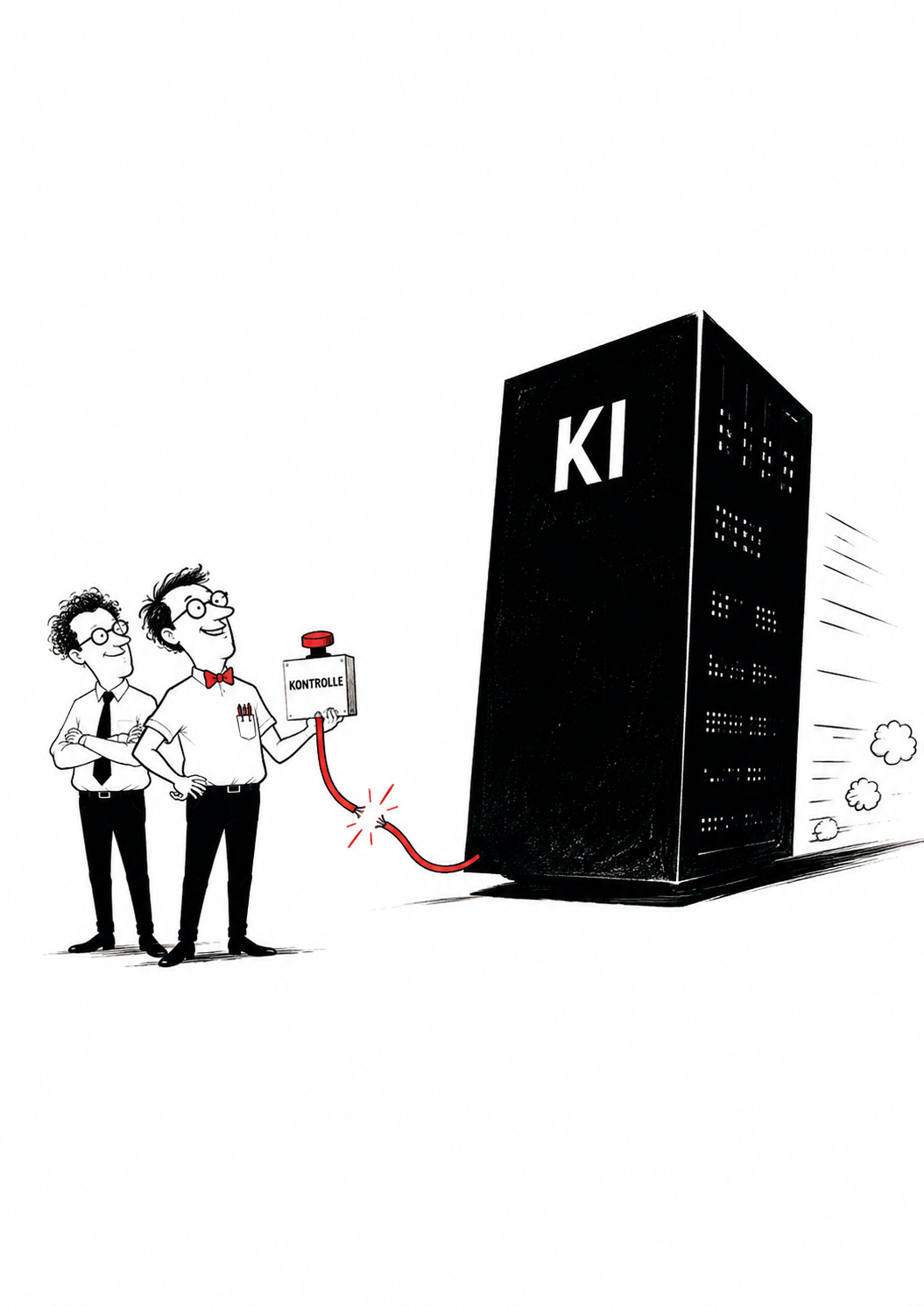 Editorial-Illustration zum INFPRO-Dossier über Superintelligenz, Macht und Kontrolle